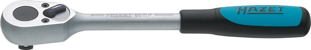 Antrenor cu clichet 3/8", lungime 199 mm, 30 dinți, comutare, Hazet