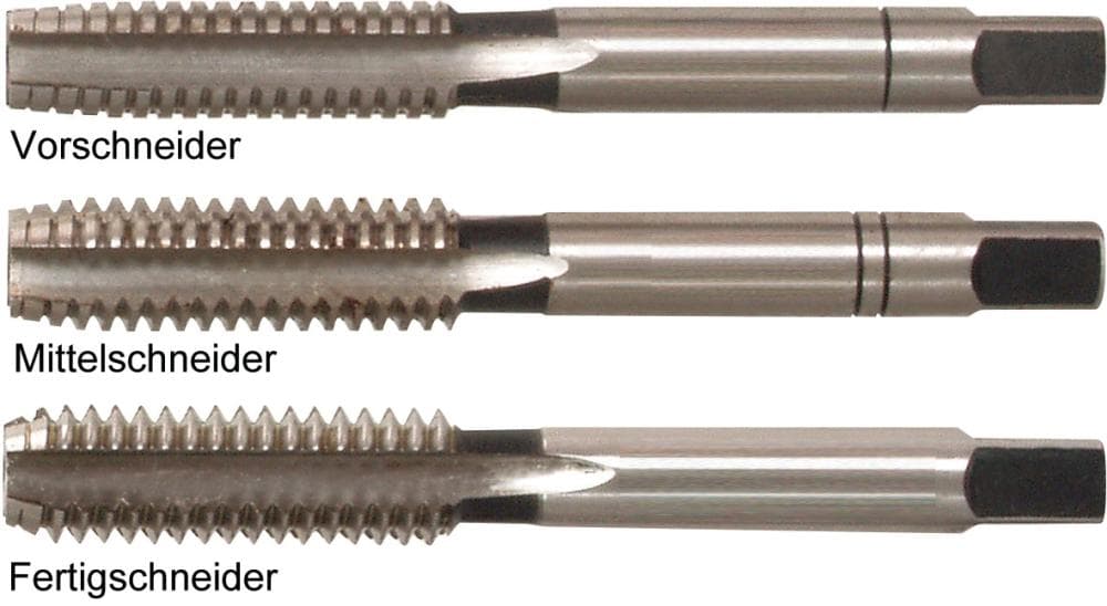 Set tarozi de mână HSS, filet W 1/8 țol, 40 fire/țol, BSW, 3 bucăți, DIN 2184, FORUM