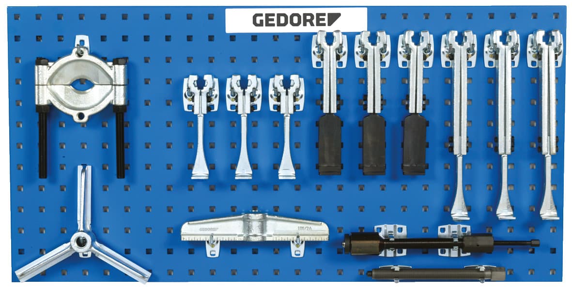 Set extractoare pe panou perforat, 14 piese, 2.20, GEDORE