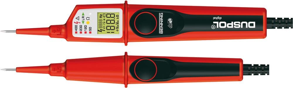 Tester de tensiune DUSPOL® digital, 1-1000 AC, 1-1200 DC, IP65, BENNING