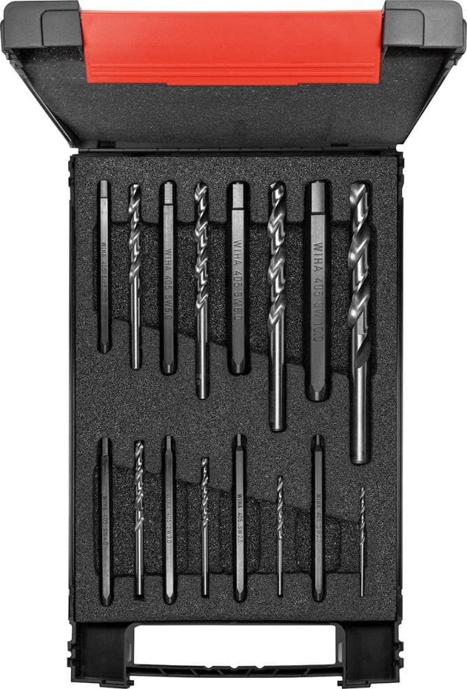 Set de extractoare de șuruburi, nr. 405 11, 16 piese 2-11 mm, Wiha