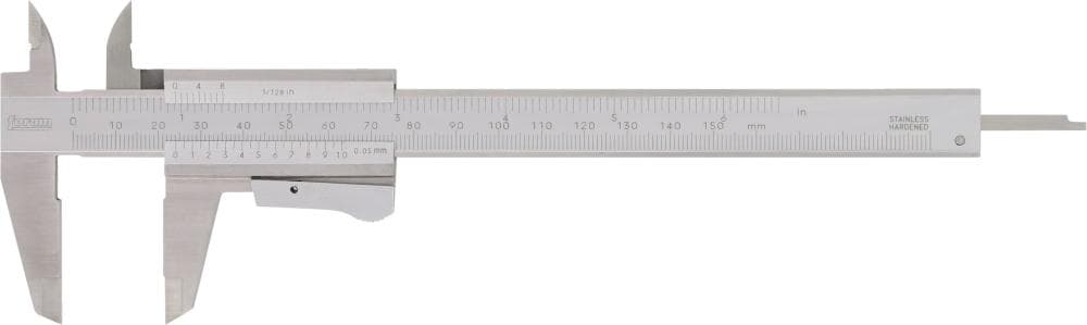 Subler de precizie cu tijă de adâncime rectangulară, 150 mm, DIN 862, FORUM