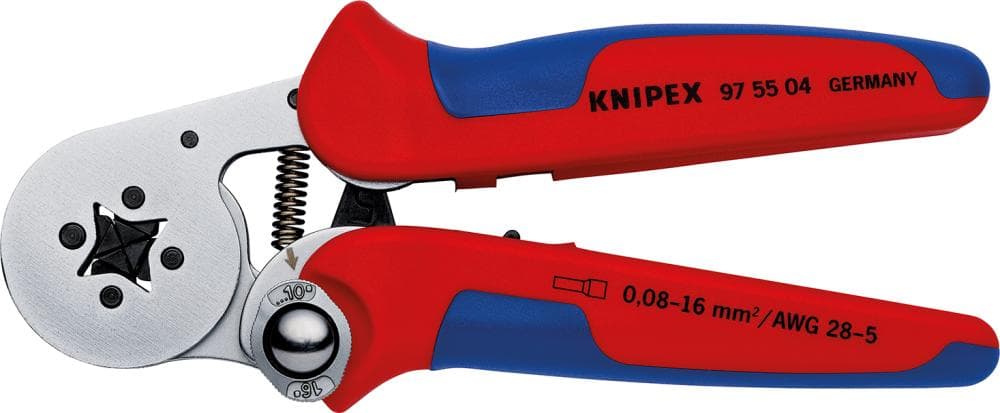 Clește de sertizare pentru manșoane de sârmă, reglaj automat, 180 mm, 97 55 04, KNIPEX