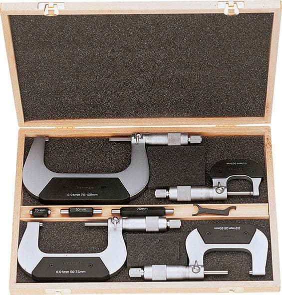 Set de micrometre de exterior 0-100 mm, DIN 863, FORUM