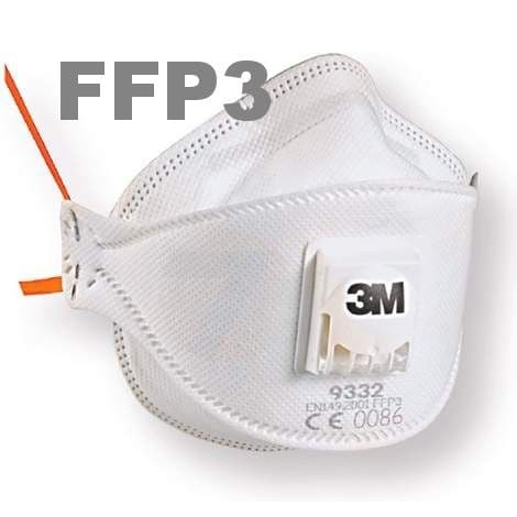 3M 9332+ Aura FFP3 semimască cu filtru de particule, pliabilă, 120 bucăți/cutie