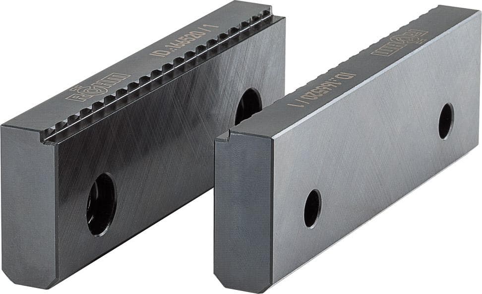 Set de bacuri cu pas fin, tip gheară, pentru menghina compactă NC, 125mm, M8, 166520, RÖHM