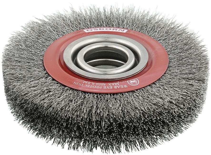 Perie de sârmă din oțel, rotundă, diam. 125 mm, sârmă 0,3 mm ondulată, prindere 20 mm, OSBORN