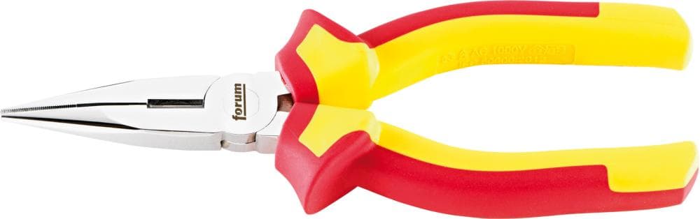 Clește cu bacuri semirotunde, drept, 160 mm, izolat VDE, FORUM