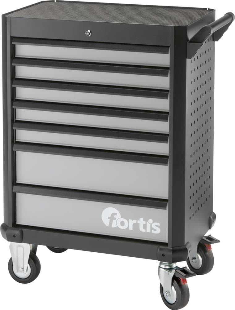Dulap de scule mobil cu 7 sertare, 705x460x1020mm, negru/gri, FORTIS