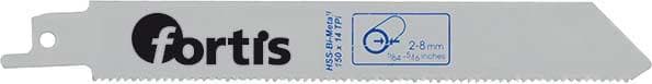Pânză de ferăstrău sabie pentru metal, bimetal, 150/130/1.8 mm, set 5 bucăți, FORTIS