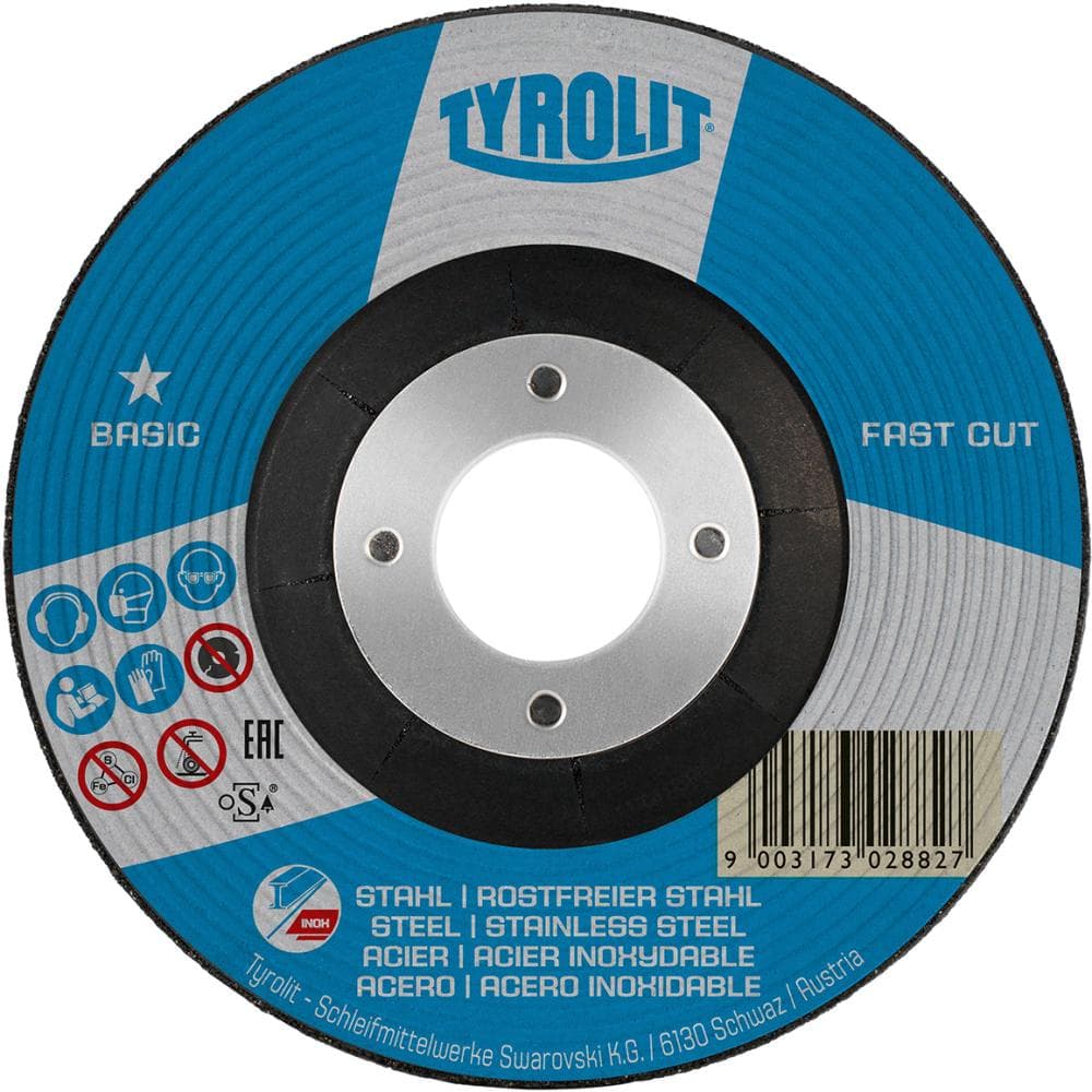 Disc de șlefuire rapidă FASTCUT 125 x 6,0 mm A30P-BFB, TYROLIT