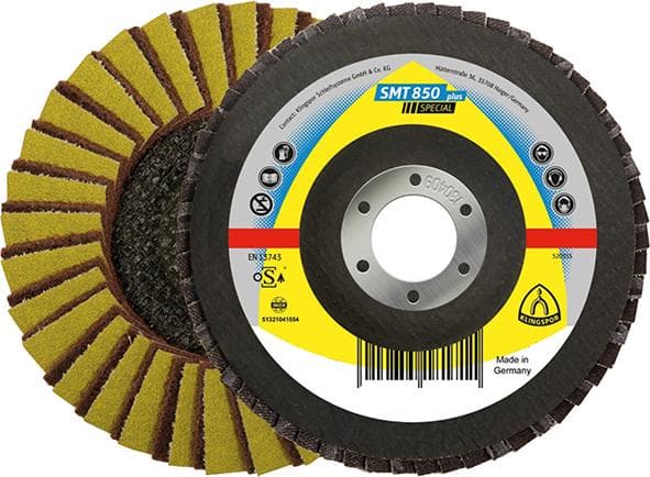 Disc lamelar curbat pentru inox, 125 mm, granulație 60, KLINGSPOR