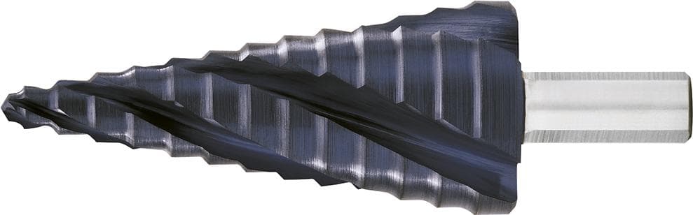 Burghiu în trepte HSS TiAlN ADVANCED LINE®, cu 4 caneluri spiralate, Ø 4-12mm, EXACT