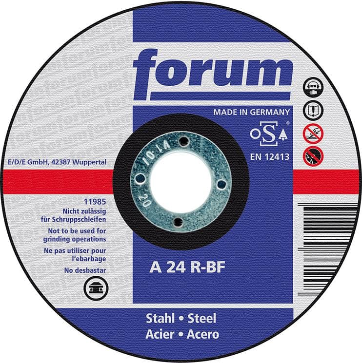 Disc de debitat pentru oțel 115x2,5 mm, curbat, FORUM
