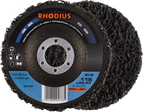 Disc de curățare grosier pentru oțel, 115x22,23mm, PROLINE, RHODIUS