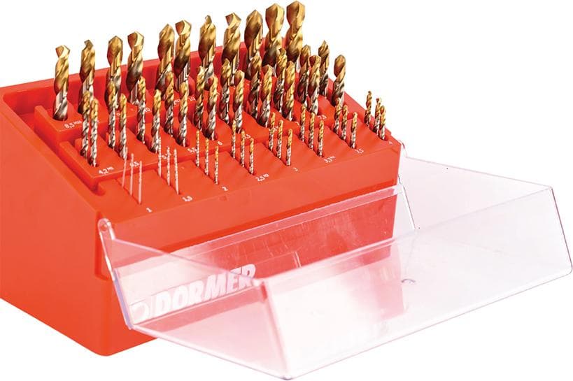 Set burghie elicoidale HSS, TiN, A002, Ø 1-13mm, pas 0.5mm, DIN 338N, DORMER