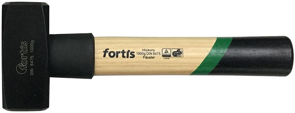 Baros 1000 g cu coadă Hickory și manșon de protecție, DIN 6475, FORTIS