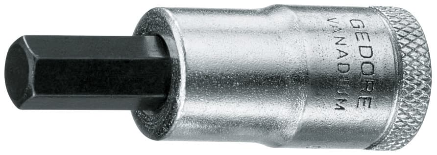 Bit tubular 3/8″ pentru șuruburi cu interior 6 canturi, 1/4", lungime 47 mm, Nr. IN 30 1/4AF, GEDORE