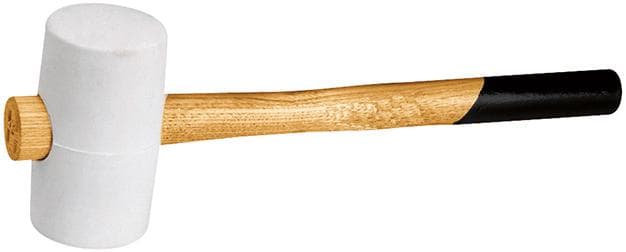 Ciocan cu capete din cauciuc, A, Ø 55 mm, alb, FORTIS