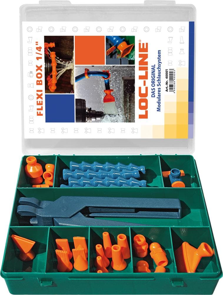 Set conducte pentru agent de răcire, Flexi-Box, 27 piese, 1/4", LOC-LINE
