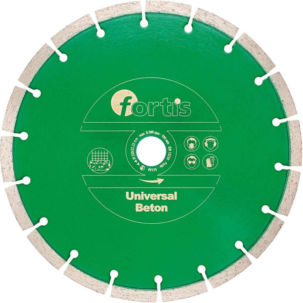 Disc de debitare diamantat pentru beton armat, 115 mm, FORTIS