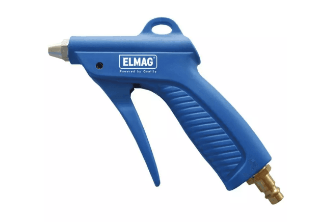 Pistol de suflat cu aer comprimat din poliamidă PA cu duză normală 1,5mm, complet cu racord, max 10 bar, 32251, ELMAG