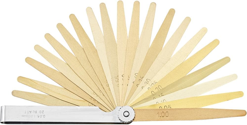 Lere de precizie, 20 lamele 0,05-1,0 mm, din alamă, FORUM