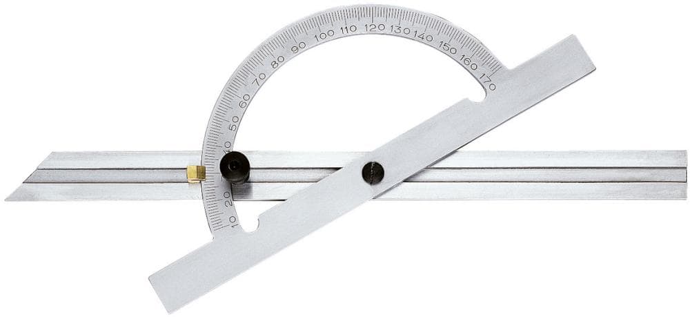 Raportor cu scală culisantă, Ø 100 mm, braț 150 mm, FORUM