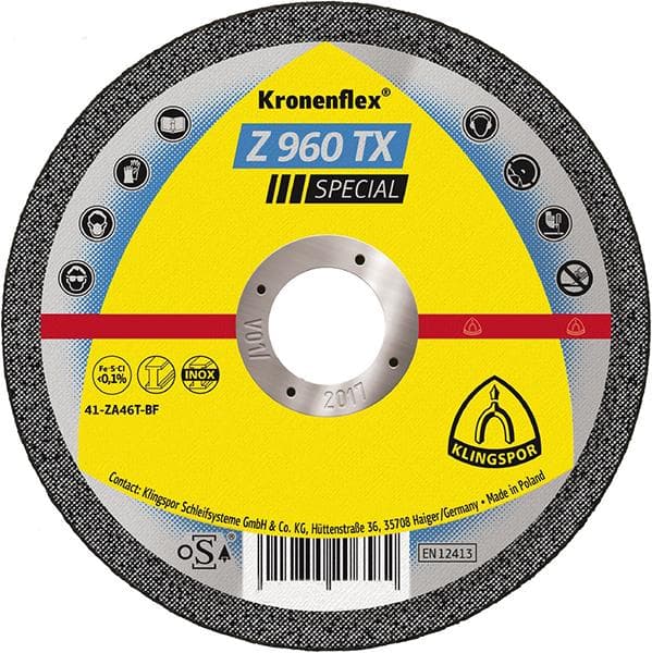 Disc de debitare pentru inox și titan, 115x1,0 mm, drept, KLINGSPOR