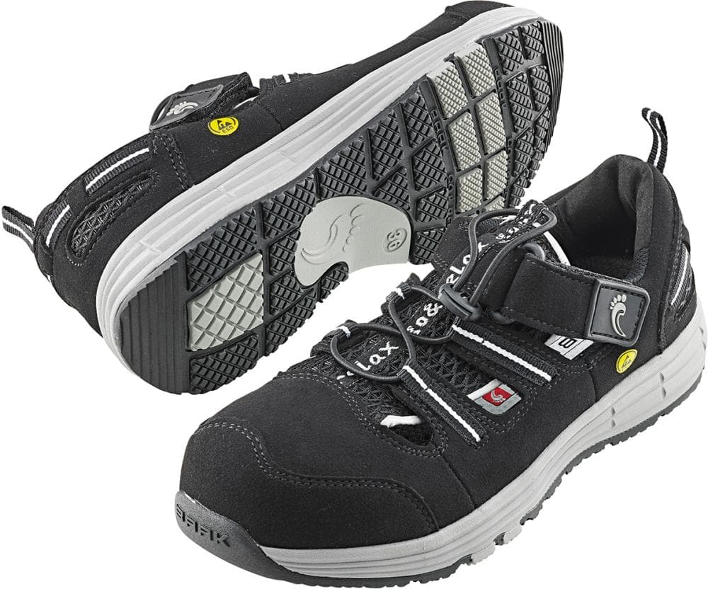 Sandale de protecție cu bombeu 74112 Rico2, S1P ESD SRC, negru-gri, BAAK