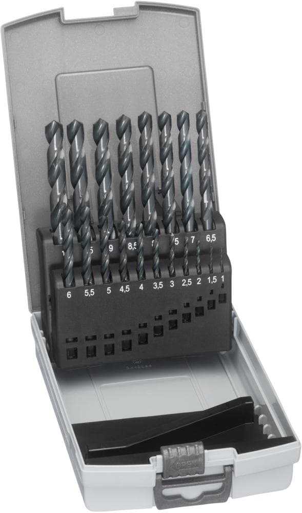 Set burghie elicoidale HSS D338N, 1-10,0 mm, 19 buc., FORTIS