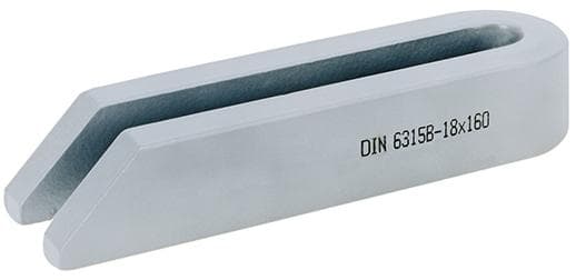 Bridă de prindere U, teșită, 6,6x60 mm, M6, DIN 6315B, AMF