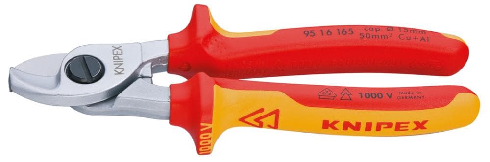 Foarfecă pentru cabluri izolată VDE, 165 mm, 95 16 165, KNIPEX