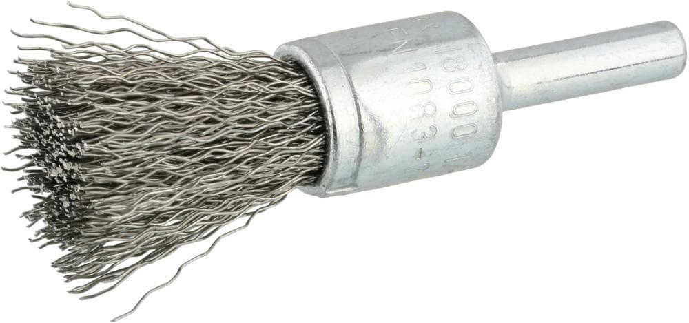 Perie de sârmă din inox tip pensulă, cu coadă 6mm, diametru 10mm, sârmă ondulată 0,3mm, OSBORN