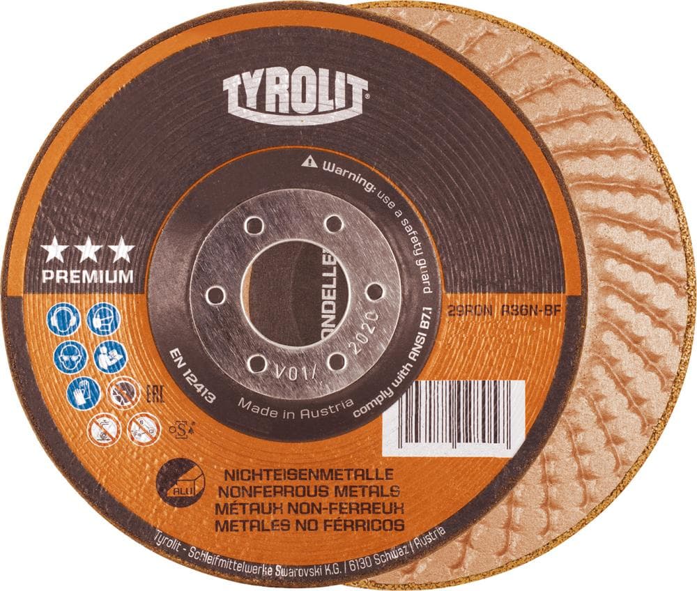 Disc de polizat RONDELLER® pentru nemetale, 125 mm, curbat, TYROLIT