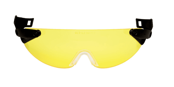 Ochelari de protecție integrați V9A, galbeni, anti-zgârieturi, anti-aburire, 3M