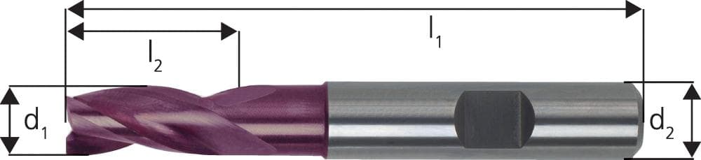Freză cilindro-frontală lungă, carbură monobloc, 3.00 mm, TiAlN, FORUM