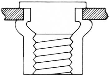 Nit piuliță filetată din aluminiu M4x10,5 mm, cap plat rotund, 50 buc, FORTIS
