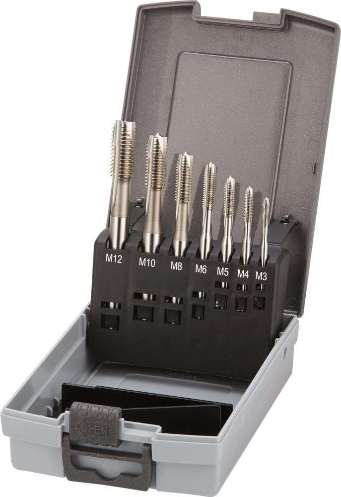 Set tarozi de mașină pentru găuri străpunse, M3-M12, HSSE, DIN 371/376, forma B, FORTIS