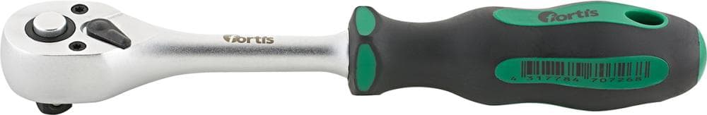 Antrenor cu clichet 3/8", 215 mm, 72 dinți, cu comutator, FORTIS