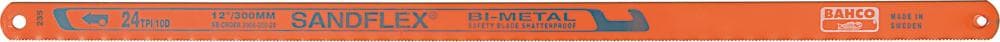 Pânză HSS bimetal SANDFLEX® pentru ferăstrău de mână, 300x13x0.65mm, 18 dinți/inch, 3906-300-18-100, BAHCO