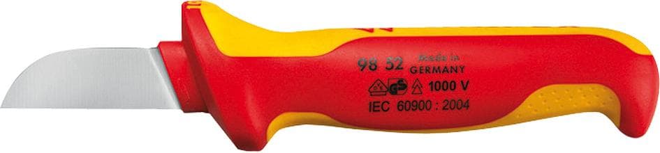 Cuțit VDE pentru dezizolarea cablurilor, 180 mm, lamă 50 mm, 98 52, KNIPEX
