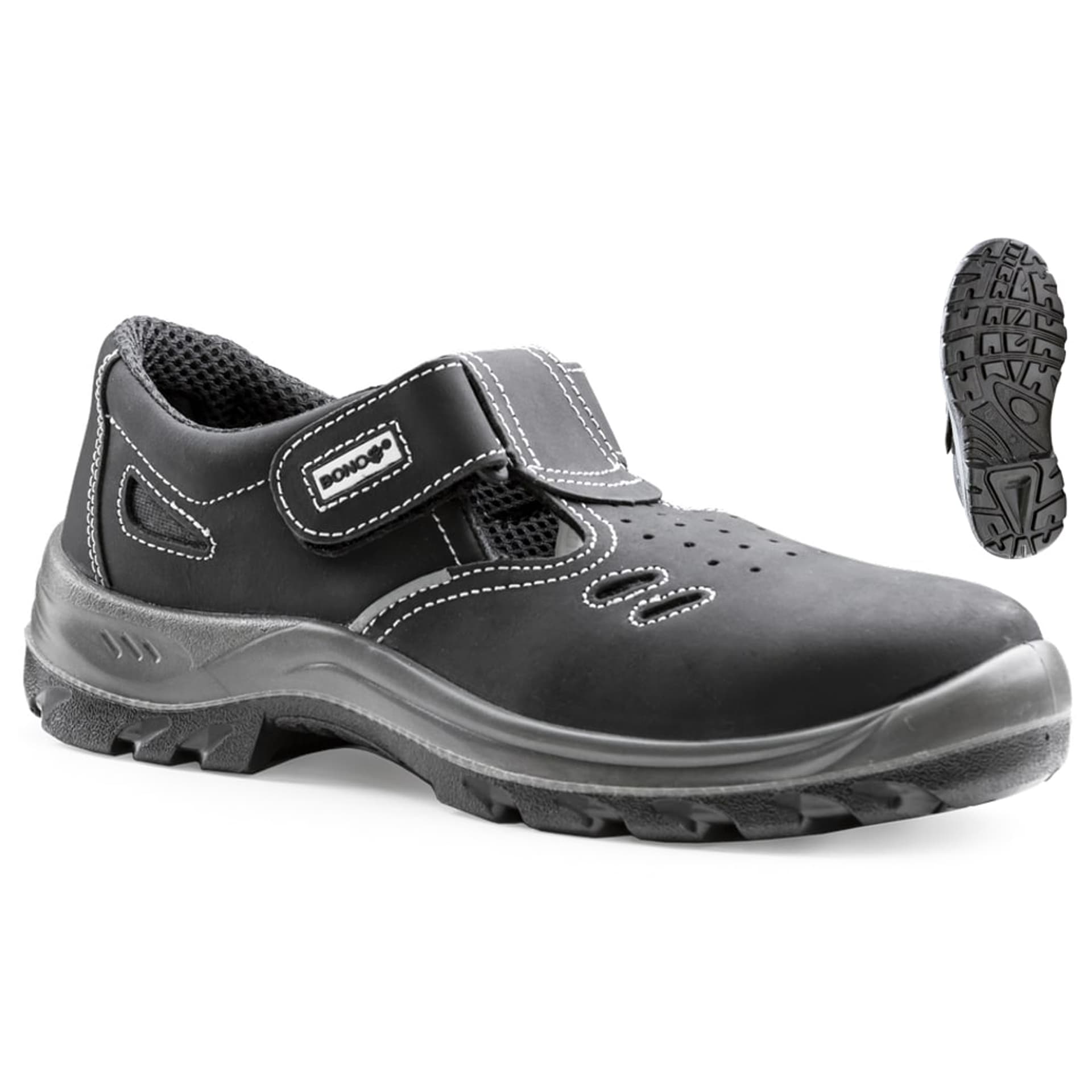 Sandale de protecție 9BONO, S1 SRC, mărimea 35, piele nubuck, COVERGUARD