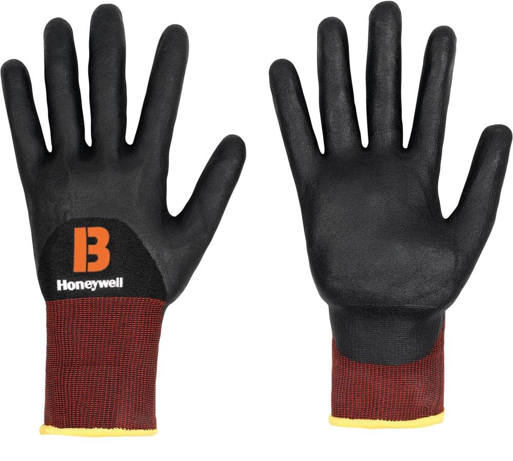 Mănuși de protecție Diamond Black Skin 3/4 C+G, Gr.11, împotriva tăierii și împunsăturii, acoperite cu nitril, lungime 235 mm, Honeywell