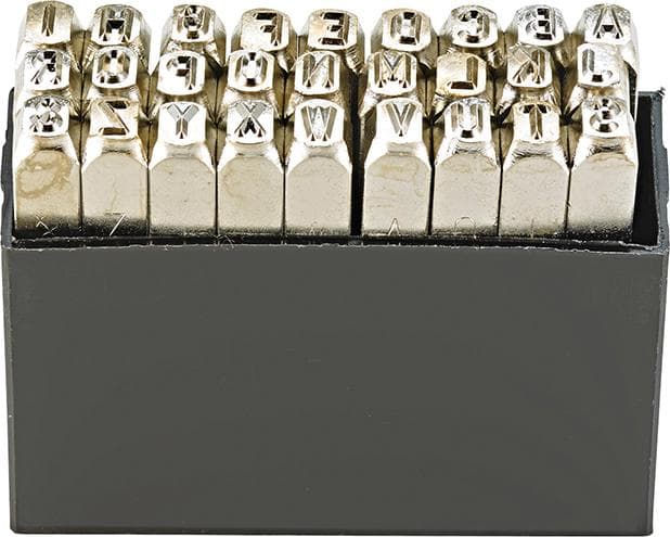 Set poansoane litere, înălțime caracter 2mm, TURNUS