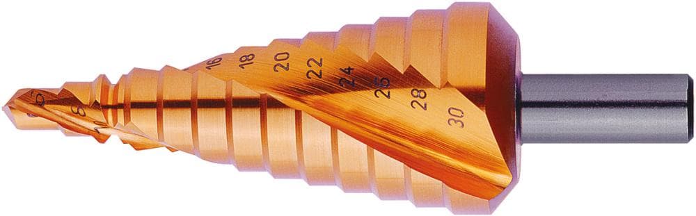 Burghiu în trepte HSS, universal, TiN, 4-12 mm, FORUM