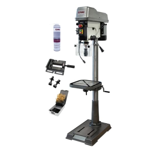 Mașină de găurit profesională cu coloană KBM 25 S VARIO, max 25 mm în oțel, MK3, 400 V, 1500 W, + accesorii, ELMAG