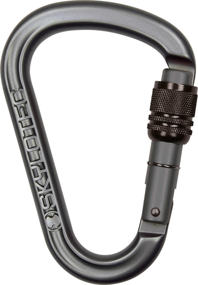 Carabinier cu șurub HSM passO-SC, aluminiu anodizat, gri închis, 112 mm x 76.5 mm, Skylotec