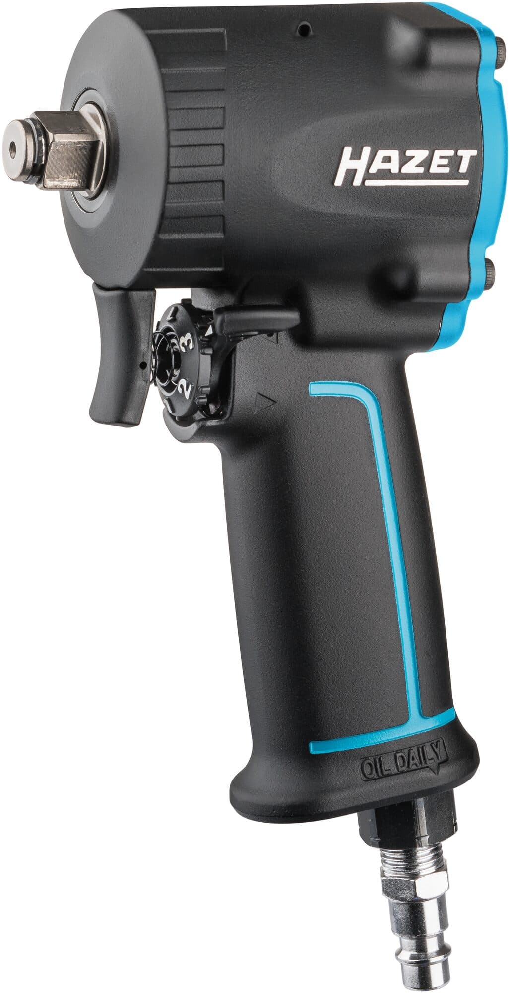 Pistol de impact pneumatic extra scurt 9012M-1, pătrat 1/2", cuplu 1200/678 Nm, 10000 rotații/min, Hazet