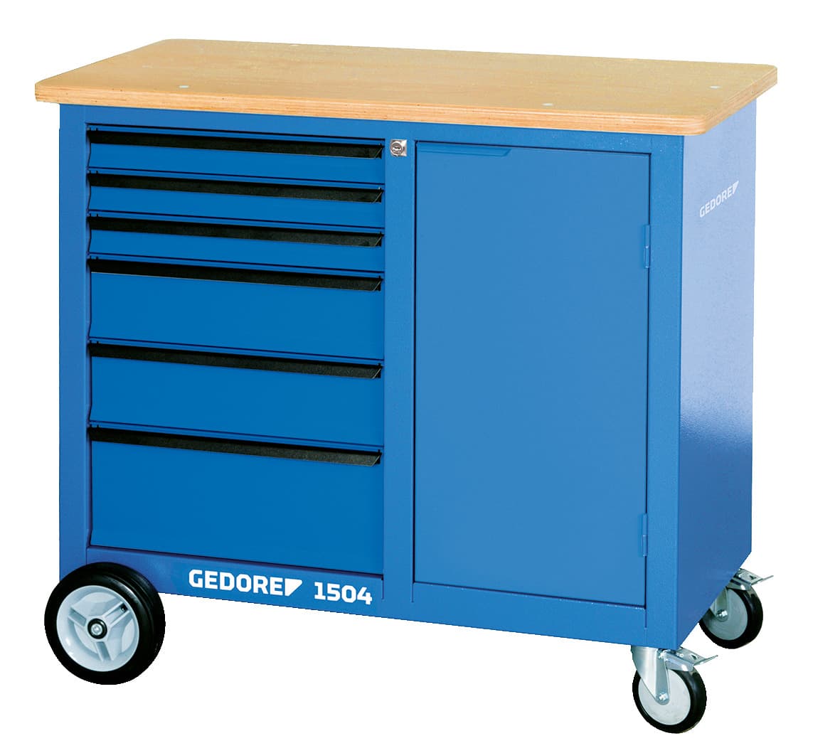 Banc de lucru mobil, 985 x 1100 x 630 mm, 6 sertare, 1504 0321, GEDORE